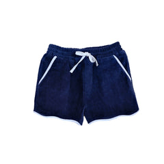 Girls' Newport Navy Scalloped Shorts