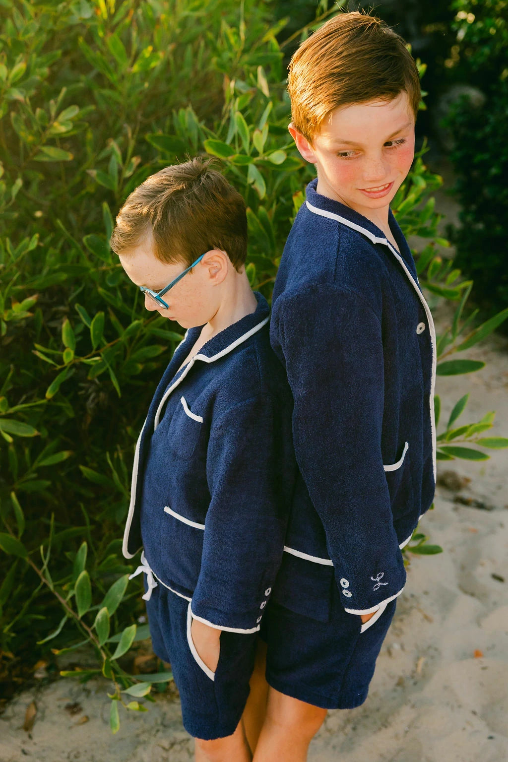 Logo tape swim shorts, navy blue, Calvin Klein | La Redoute Logo tape swim shorts, navy blue, Calvin Klein | La Redoute