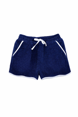 Girls' Newport Navy Scalloped Shorts